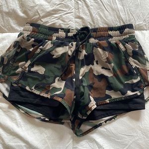 Salty Honey Camo Running Shorts